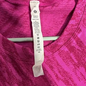 Lululemon Swiftly Tech Short Sleeve Pink Camo size 10